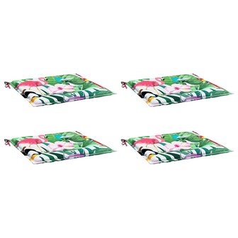 Tuinstoelkussens 4 st 50x50x4 cm stof meerkleurig 3