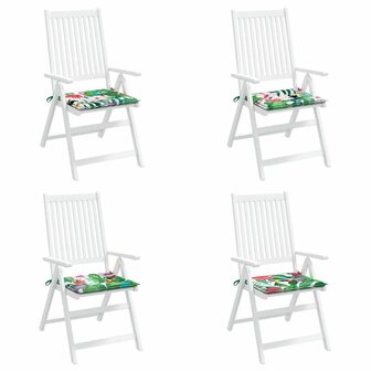 Tuinstoelkussens 4 st 50x50x4 cm stof meerkleurig 7