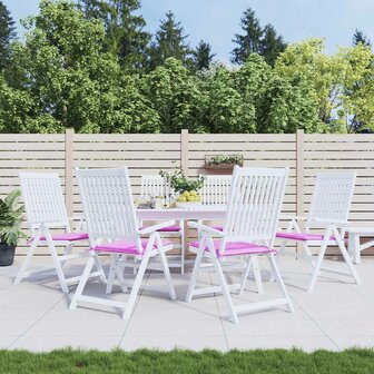 Tuinstoelkussens 6 st 50x50x4 cm stof roze 1