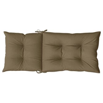Stoelkussens 2 st hoge rug 120x50x7 cm stof gem&ecirc;leerd taupe 7