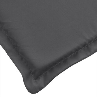 Stoelkussens 2 st lage rug 100x50x4 cm stof gem&ecirc;leerd antraciet 9