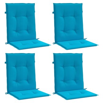 Tuinstoelkussens lage rug 4 st 100x50x3 cm oxford stof blauw 3