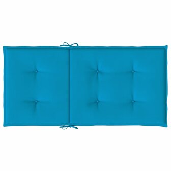 Tuinstoelkussens lage rug 4 st 100x50x3 cm oxford stof blauw 6