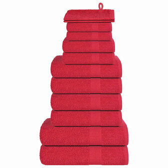 12-delige Handdoekenset FROGN 360 g/m&sup2; rood 1