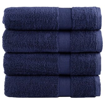 Handdoeken SOLUND 4 st 600 g/m&sup2; 50x100 cm marineblauw 1