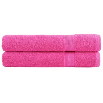Handdoeken SOLUND 2 st 600 g/m&sup2; 100x200 cm roze 1