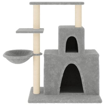 Kattenmeubel met sisal krabpalen 83 cm lichtgrijs 3