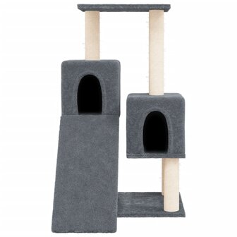 Kattenmeubel met sisal krabpalen 82 cm donkergrijs 3