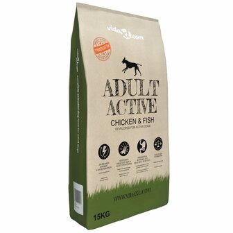 Premium hondenvoer droog Adult Active Chicken &amp; Fish 30kg 2 st 3