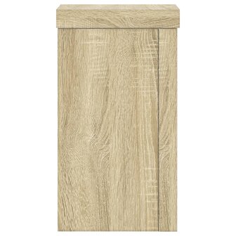 Plantenstandaards 2 st 10x10x18 cm bewerkt hout sonoma eiken 4