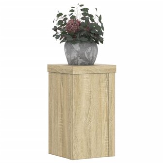Plantenstandaards 2 st 10x10x18 cm bewerkt hout sonoma eiken 8