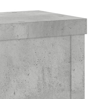 Plantenstandaards 2 st 10x10x18 cm bewerkt hout betongrijs 7