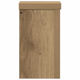 Plantenstandaards 2 st 10x10x18 cm hout artisanaal eiken 6