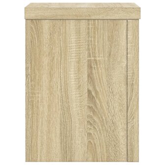 Plantenstandaards 2 st 15x15x20 cm bewerkt hout sonoma eiken 4