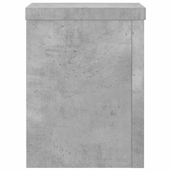 Plantenstandaards 2 st 15x15x20 cm bewerkt hout betongrijs 4