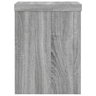 Plantenstandaards 2 st 15x15x20 cm bewerkt hout grijs sonoma 4
