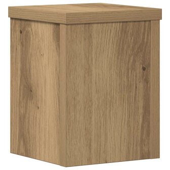 Plantenstandaards 2 st 15x15x20 cm hout artisanaal eiken 3
