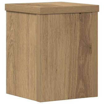 Plantenstandaards 2 st 15x15x20 cm hout artisanaal eiken 5