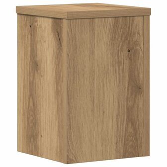Plantenstandaards 2 st 20x20x30 cm hout artisanaal eiken 3