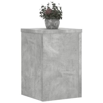 Plantenstandaards 2 st 25x25x35 cm bewerkt hout betongrijs 8