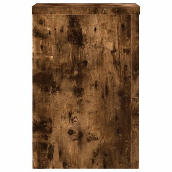 Plantenstandaards 2 st 25x25x35 cm bewerkt hout gerookt eiken 4