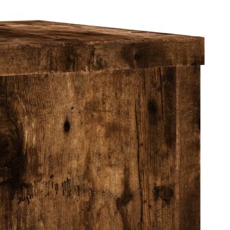 Plantenstandaards 2 st 25x25x35 cm bewerkt hout gerookt eiken 7