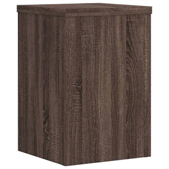 Plantenstandaards 2 st 25x25x35 cm bewerkt hout bruin eiken 3
