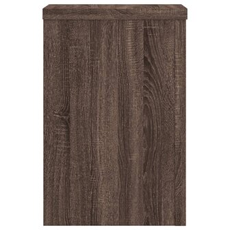 Plantenstandaards 2 st 25x25x35 cm bewerkt hout bruin eiken 4