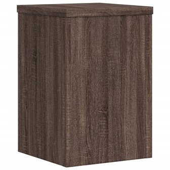 Plantenstandaards 2 st 25x25x35 cm bewerkt hout bruin eiken 5
