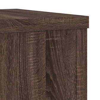 Plantenstandaards 2 st 25x25x35 cm bewerkt hout bruin eiken 7