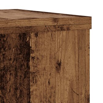 Plantenstandaards 2 st 25x25x35 cm bewerkt hout oud houtkleurig 7