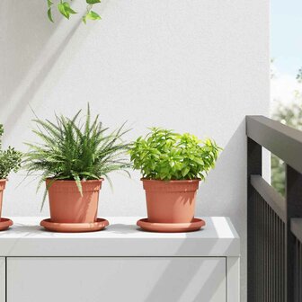 Plantenpotten 6 pcs Baksteenrood &Oslash; 12,5 x 10 cm Kunststof 1
