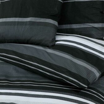 Dekbedovertrekset 135x200 cm katoen zwart en wit 5