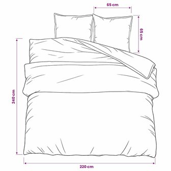 Dekbedovertrekset 220x240 cm katoen roze 6