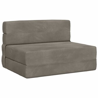 Vouwbare Sofa Bed Matras Lichtgrijs 70 x 80 x 60 cm Stof 1