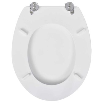 Toiletbril simpel ontwerp MDF wit 5
