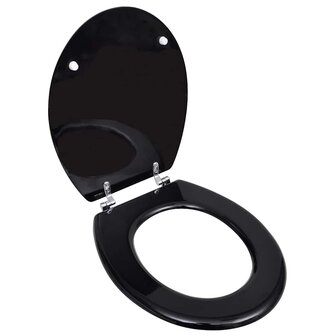 Toiletbril simpel ontwerp MDF zwart 1