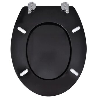 Toiletbril simpel ontwerp MDF zwart 5