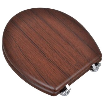 Toiletbril simpel ontwerp MDF bruin 3
