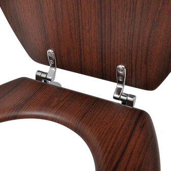 Toiletbril simpel ontwerp MDF bruin 6