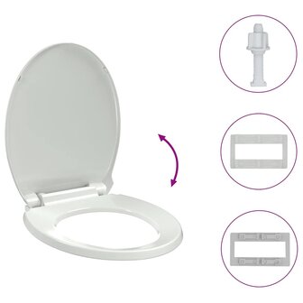 Toiletbril soft-close ovaal wit 10