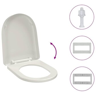 Toiletbril soft-close vierkant wit 10