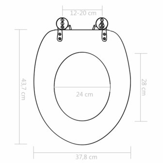 Toiletbril met soft-close deksel schelp MDF 9