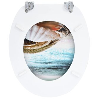 Toiletbril met deksel schelp MDF 5