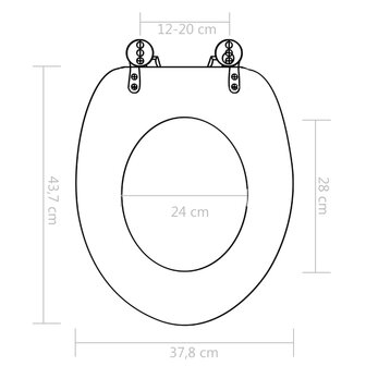 Toiletbril met deksel schelp MDF 9