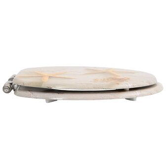 Toiletbril met soft-close deksel zeester MDF 4