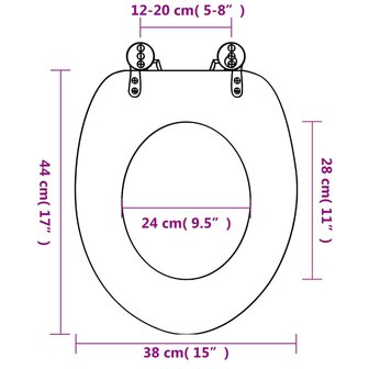 Toiletbril met soft-close deksel zeester MDF 8