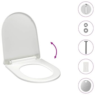 Toiletbril soft-close met quick-release ontwerp wit 10