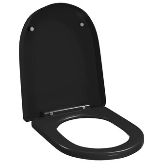 Toiletbril soft-close met quick-release ontwerp zwart 2