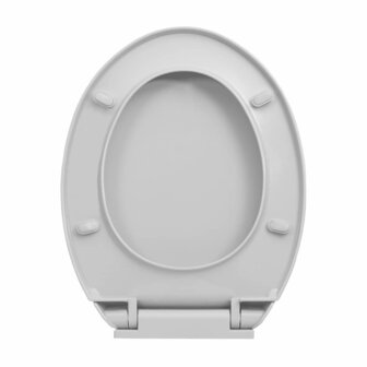 Toiletbril soft-close ovaal lichtgrijs 5